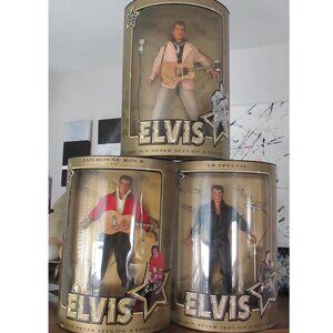 3 - 12" Elvis Presley, Collectable dolls, Vintage, 1993, TCB
